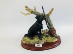 LIMITED EDITION 252/500 BORDER FINE ARTS FIGURE "GAME FOR MORE" BLACK LABRADOR AND DUCKS NUMBER