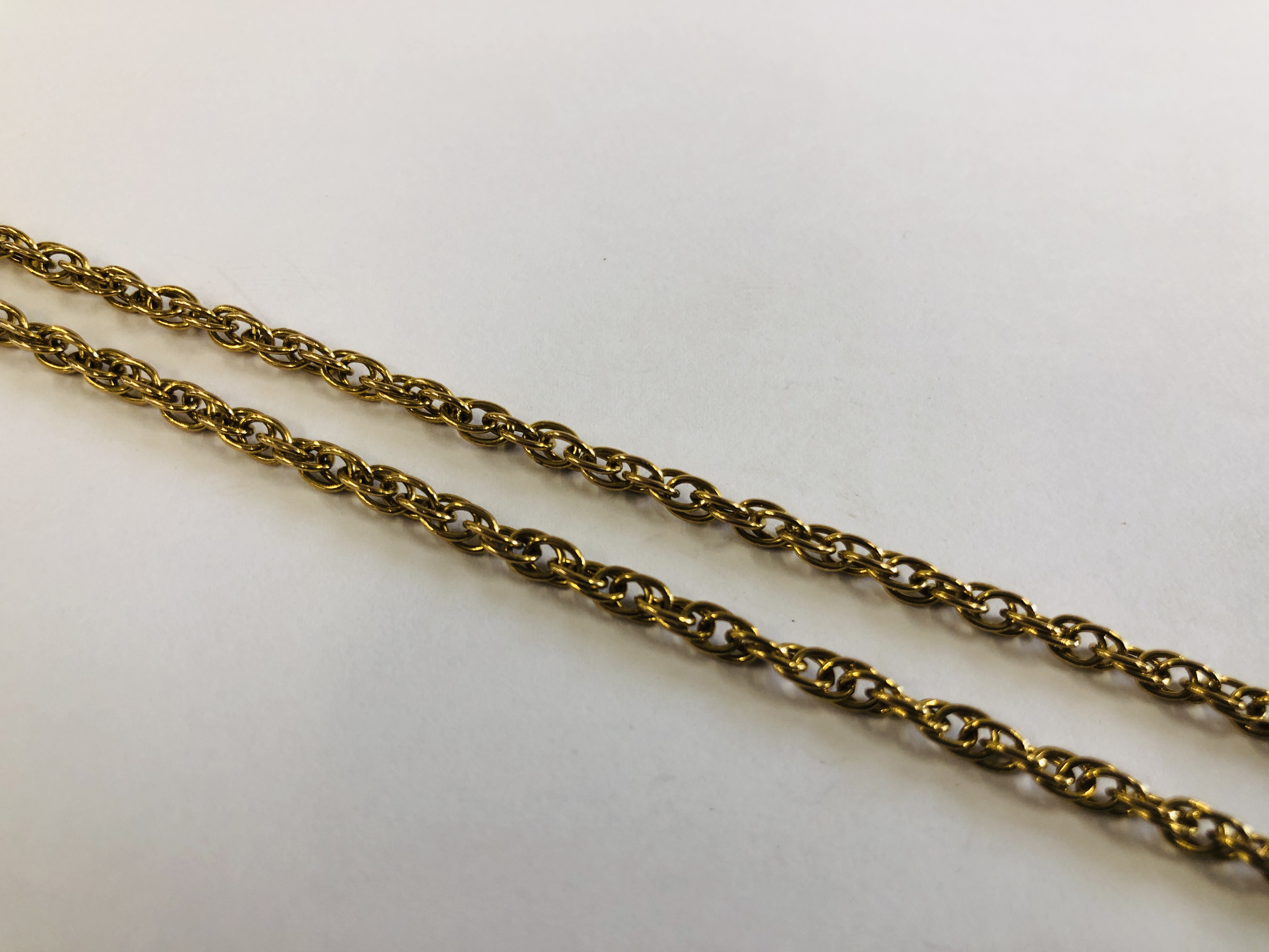 A 9CT GOLD MULTI LINK CHAIN, L 40CM. - Image 4 of 7