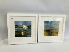 TWO FRAMED AND MOUNTED PRINTS "SPRING-CLEY FROM HIDE" AND LIMITED EDITION 1/30 "CLEY MARSH REEDS 2"