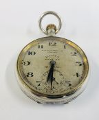 A VINTAGE MILITARY 8 DAY POCKET WATCH MARKED "H. WILLILAMSON LTD.