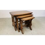 A NEST OF THREE ERCOL WINDSOR OCCASIONAL TABLES.