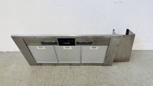 A MODERN STAINLESS STEEL CANNON COOKER HOOD. - SOLD AS SEEN.
