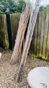 A QUANTITY OF GARDEN CANES VARIOUS SIZES AND LENGTHS