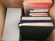 BOX WITH STAMP COLLECTIONS IN THREE ALBUMS AND LOOSE IN PACKETS, BIRDS THEMATICS,