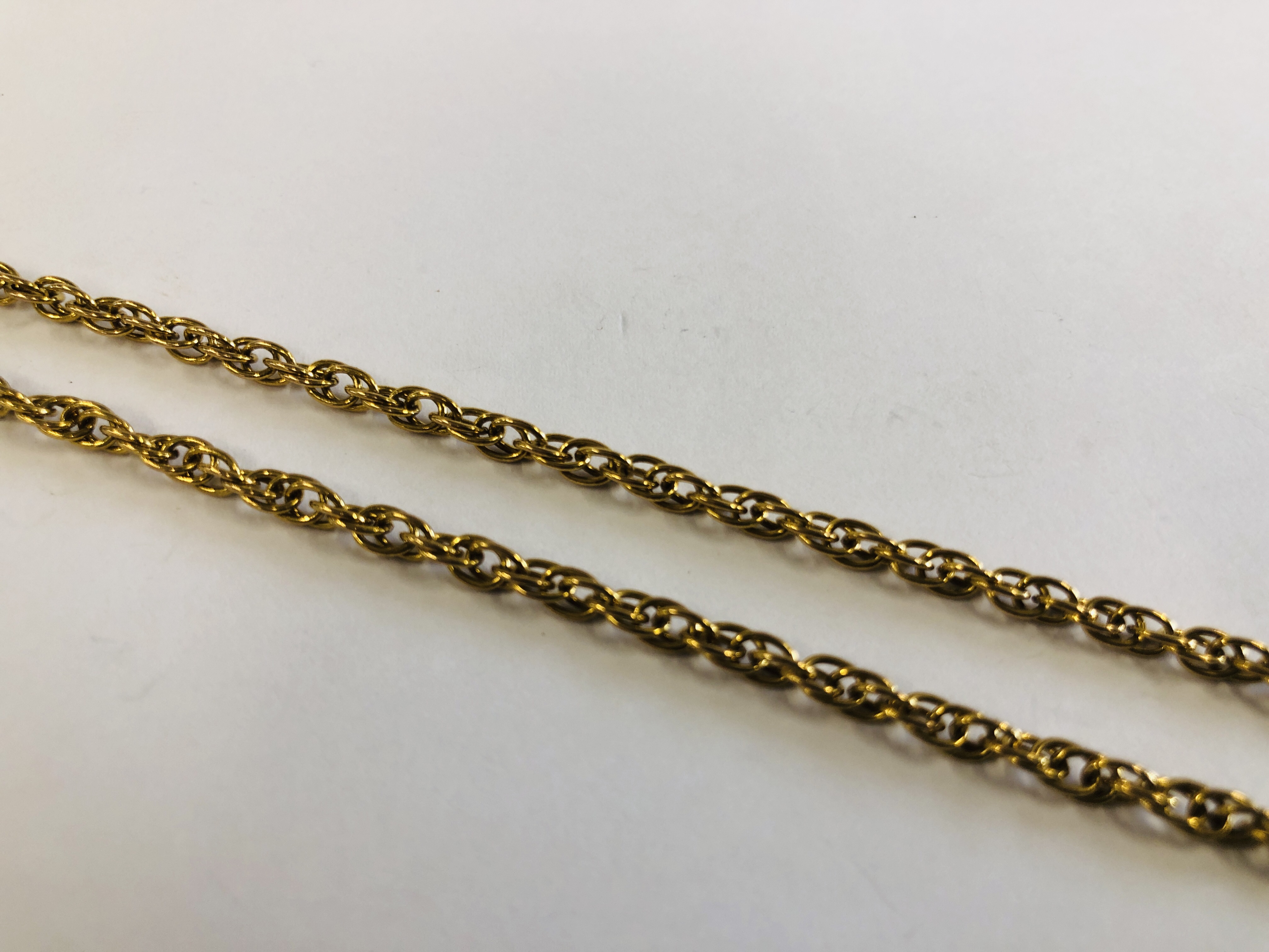 A 9CT GOLD MULTI LINK CHAIN, L 40CM. - Image 3 of 7