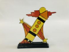 A LORNA BAILEY LIMITED EDITION 29/50 ROCKET ORNAMENT BEARING SIGNATURE L 16CM X H 20CM.