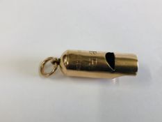A VINTAGE WHISTLE DATED FEB 19th 1902, L 4.5CM.
