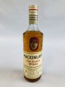1 X 75.7CL BOTTLE OF "MACKINLAYS" OLD SCOTCH WHISKY.