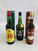 1 X 26⅔ FL OZS BOTTLE OF "VAT 69" FINEST SCOTCH WHISKY + 1 X 70CL BOTTLE OF "BEN NEVIS" SPECIAL