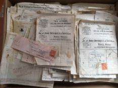 A QUANTITY OF c1940's BILLS AND RECEIPTS, INCLUDING MANY OF LOWESTOFT INTEREST.