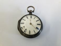 VINTAGE SILVER PAIR CASED POCKET WATCH FUSEE VERGE ESCAPEMENT,