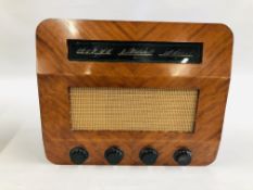 A VINTAGE MURPHY VALVE RADIO - COLLECTORS ITEM ONLY.