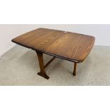 ERCOL WINDSOR DROP FLAP OCCASIONAL TABLE, W 102CM X D 68CM X H 46CM.