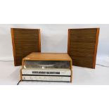 VINTAGE FIDELITY RECORD AND RADIO DECK WITH SPEAKERS - COLLECTORS ITEM ONLY - SOLD AS SEEN.