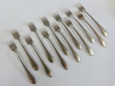 A SET OF 12 AMERICAN SILVER FORKS BY GORHAM, LONDON IMPORT MARK 1998, L 14CM.