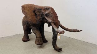 A LARGE METALCRAFT HANDMADE ELEPHANT, HEIGHT 70CM.