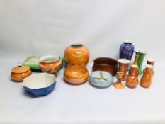 AN EXTENSIVE COLLECTION OF CARLTON WARE LUSTRE TO INCLUDE VARIOUS DISHES, VASES AND BOWLS ETC.