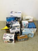 A GROUP OF HOUSEHOLD ELECTRICALS TO INCLUDE OMELETTE MAKER,