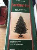 MR CHRISTMAS NORDMAN FIR LUXURY CHRISTMAS TREE, TOGETHER WITH A BOX OF BAUBLES,
