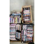 4 X BOXES OF ASSORTED DVD'S.