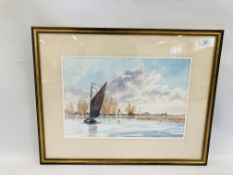 AN ORIGINAL FRAMED WATERCOLOUR "ST.