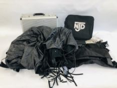 NJD DJ'S "STAR CLOTH" AND CONTROLLER PLUS ONE FURTHER STAR CLOTH IN ALUMINIUM TRANSIT CASE.
