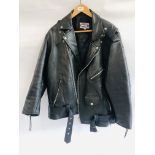 OSX SIZE 54 BLACK LEATHER JACKET.