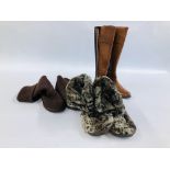 A PAIR OF SIZE 5 LADIES BOOTS MARKED CIPRIATA, PAIR OF BOOTS MARKED UGG 5.