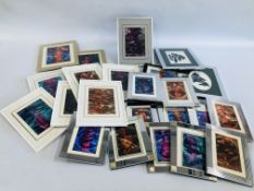 APPROXIMATELY 23 AS NEW PHOTO FRAMES MANY CHROME EXAMPLES