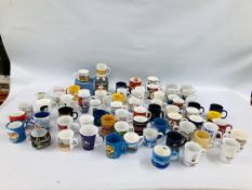 APPROXIMATELY 70 COLLECTORS AND ADVERTISING MUGS.