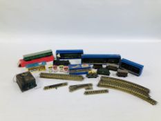 A QUANTITY OF "00" GAUGE MODEL RAILWAY TO INCLUDE "DUCHESS OF MONTROSE" BOXED LOCO, LMS TANK LOCO'S,