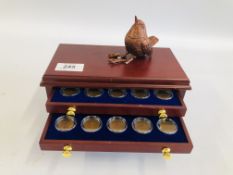 DANBURY MINT COMPLETE "THE WREN FARTHING COLLECTION".