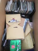 BOX OF STAMPS ON HAGNERS, IN PACKETS AND LOOSE, POSTCARDS ETC.