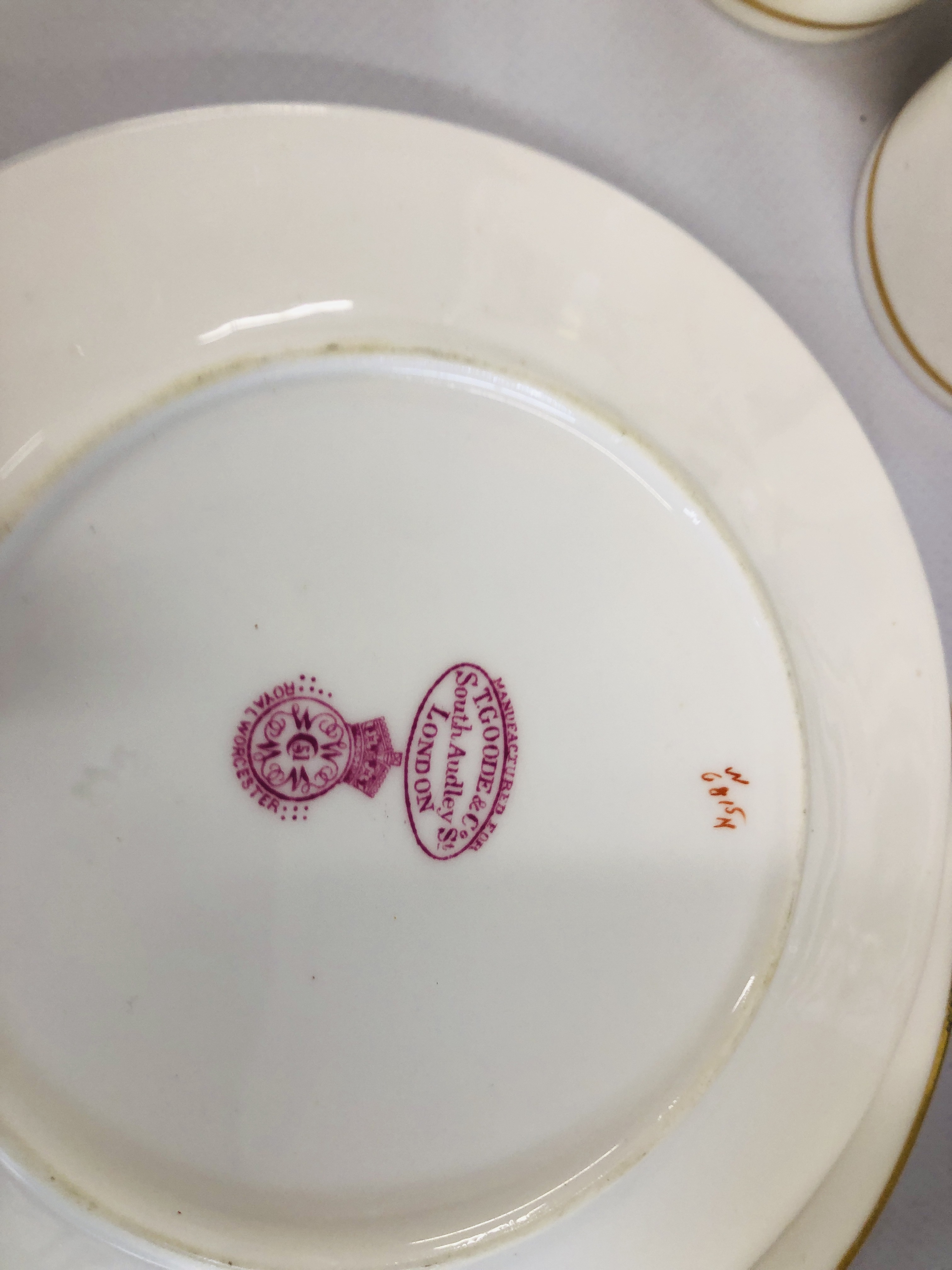 AN EXTENSIVE COLLECTION OF WHITE PORCELAIN AND CHINA DINNER PLATES TO INCLUDE ROYAL WORCESTER AND - Image 6 of 19