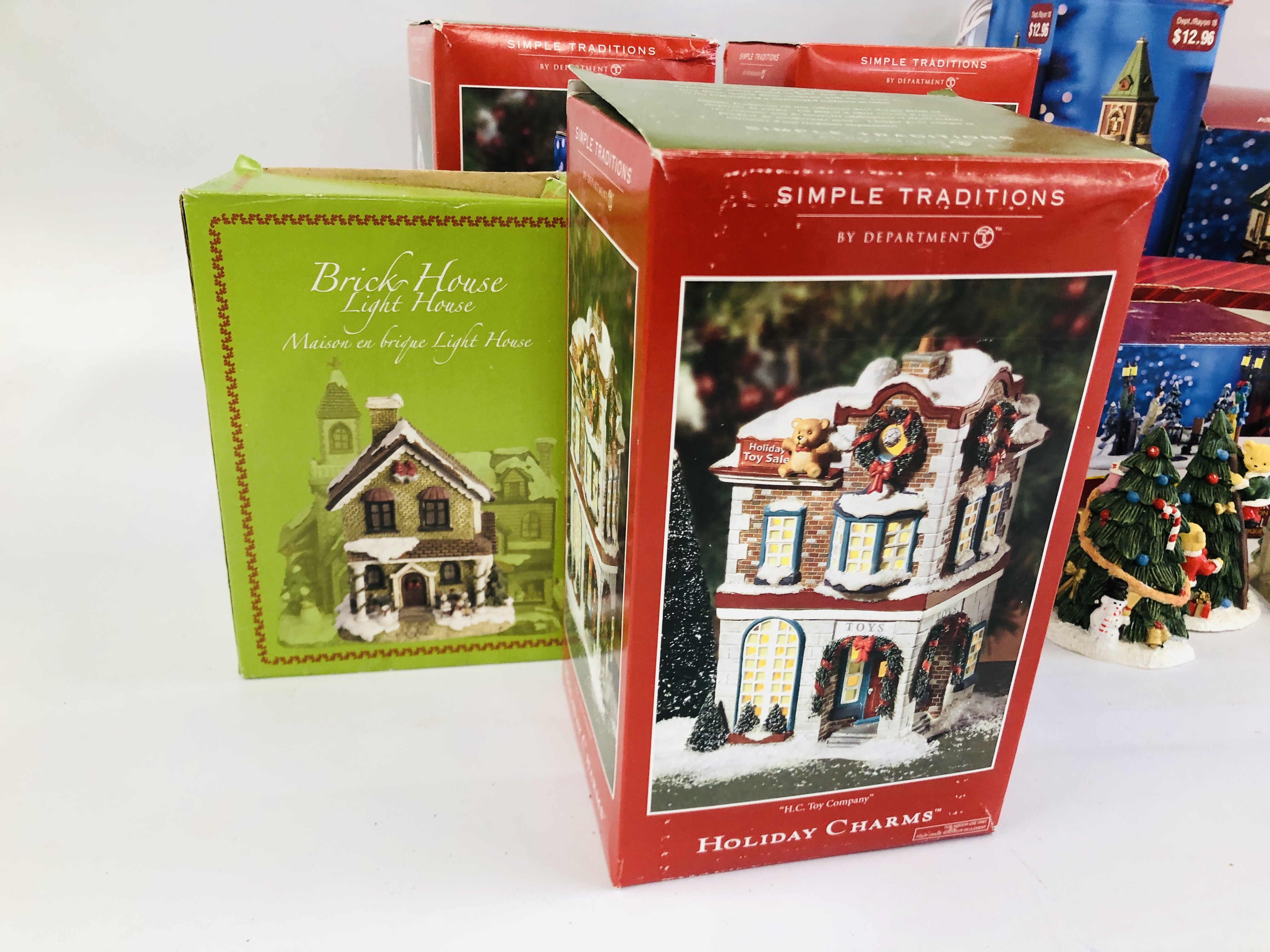 2 X BOXES CONTAINING A COLLECTION OF BOXED PORCELAIN CHRISTMAS ORNAMENTS (NO ILLUMINATION). - Image 2 of 8