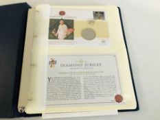 COLLECTION OF ROYALTY COMMEMORATIVE COINS AND FIRST DAY COVERS IN ALBUM.