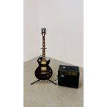 A ROCKWOOD BY HOHNER "LX25OG" ALONG WITH PARK MODEL G10 AMPLIFIER AND DIXON STAND - SOLD AS SEEN.