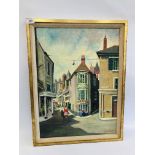 FRANCIS IVES NAYLOR (1892-1982) 'CROMER HIGH STREET' OIL ON BOARD, SIGNED LOWER RIGHT - 60 X 44CM.
