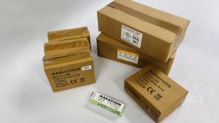 4 BOXES OF MARATHON MICRO-5W BULBS (40 BULBS) ALONG WITH 2 BOXES OF 60W 35MM OPAL CANDLE BULBS