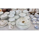 AN EXTENSIVE COLLECTION OF WHITE PORCELAIN PLATES AND TUREENS STAMPED J.