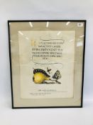 A FRAMED J. PAUL GETTY MUSEUM POSTER 1992/93 ART AND SCIENCE, W 39CM X H 49CM.