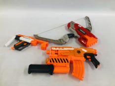 3 NERF TOY GUNS TO INCLUDE MEGA,