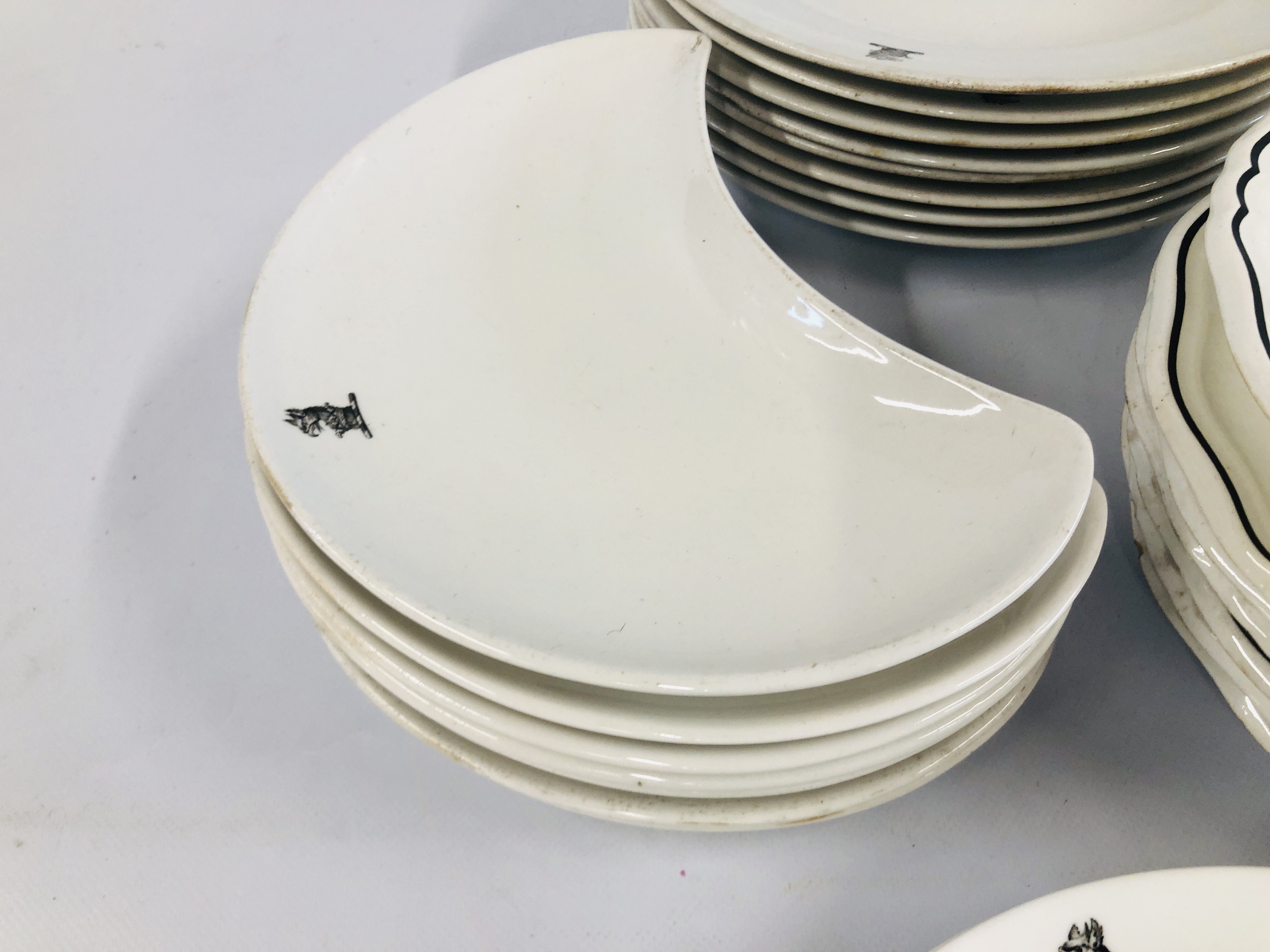 AN EXTENSIVE COLLECTION OF WHITE PORCELAIN AND CHINA DINNER PLATES TO INCLUDE ROYAL WORCESTER AND - Image 13 of 19