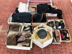 5 X BOXES OF ASSORTED CLOTHING AND FOOTWEAR TO INCLUDE DESIGNER BRANDED EXAMPLES + AN OCCASIONAL