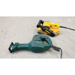 BOSCH RECIPROCATING SAW MODEL PF2 600E AND DEWALT BELT SANDER MODEL DW431 - SOLD AS SEEN.