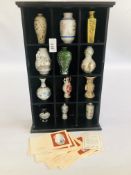 A COLLECTION OF 12 MINIATURE "THE TREASURES OF THE IMPERIAL DYNASTIES" FRANKLIN PORCELAIN VASES IN