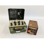 A NO.18 OHMMETER TEST SET AND A AC SWITCH MK2 TESTING SET - SOLD AS COLLECTORS PIECES, UNTESTED.