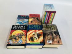 A COLLECTION OF 5 HARRY POTTER BOOKS TO INCLUDE HARRY POTTER AND THE HALF BLOOD PRINCE (FIRST