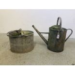 GALVANISED WATERING CAN AND MOP BUCKET