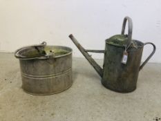 GALVANISED WATERING CAN AND MOP BUCKET